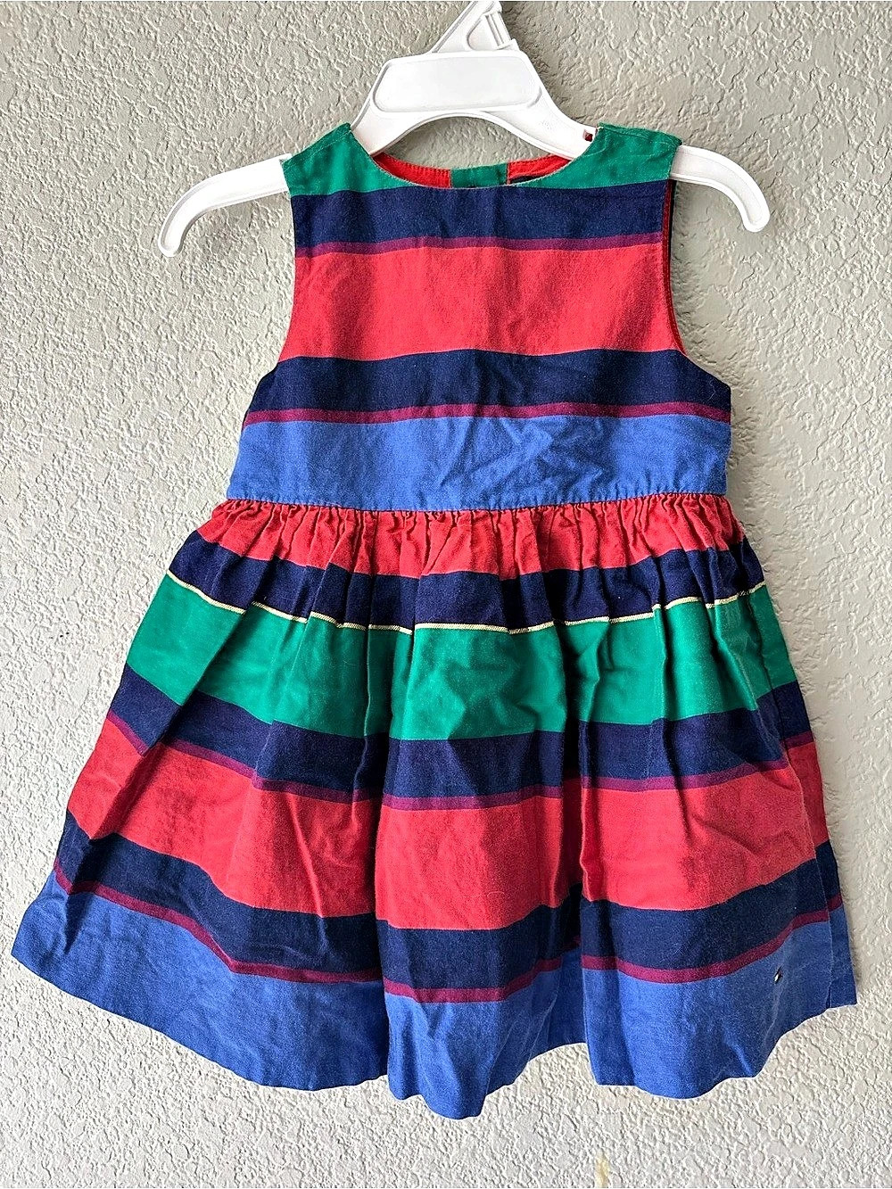 Tommy Hilfiger Girls Striped Dress Red & Blue Size 2T